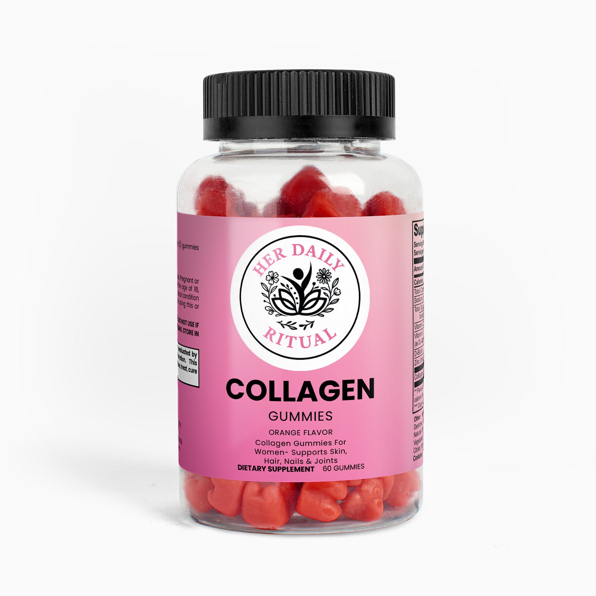 Her Daily Ritual Collagen Gummies – Orange Flavor with Vitamin C, Biotin & Zinc