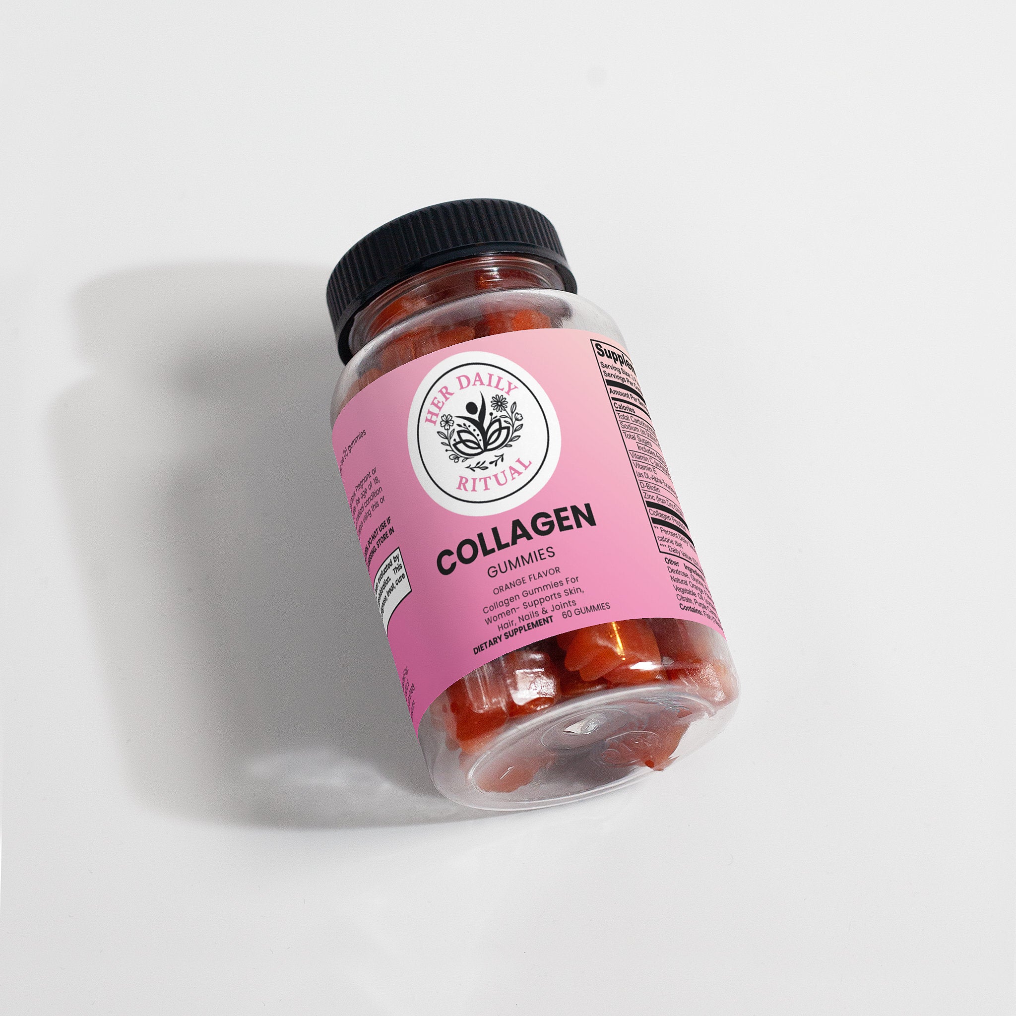 Her Daily Ritual Collagen Gummies – Orange Flavor with Vitamin C, Biotin & Zinc