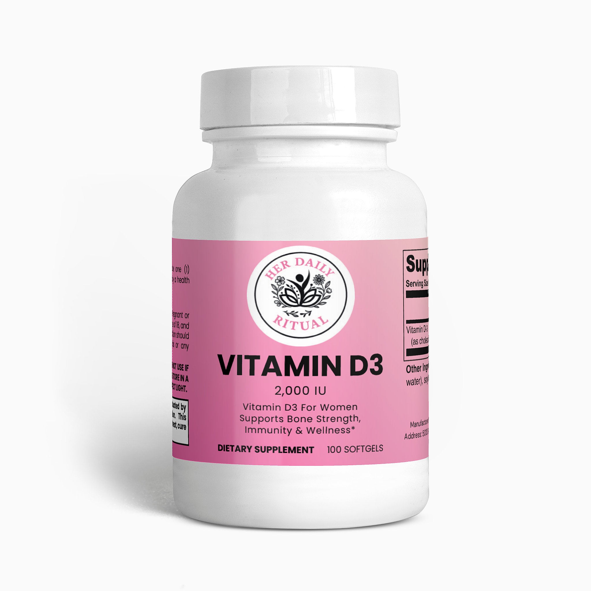 Her Daily Ritual Vitamin D3 – Bone, Teeth, Muscle & Energy Support