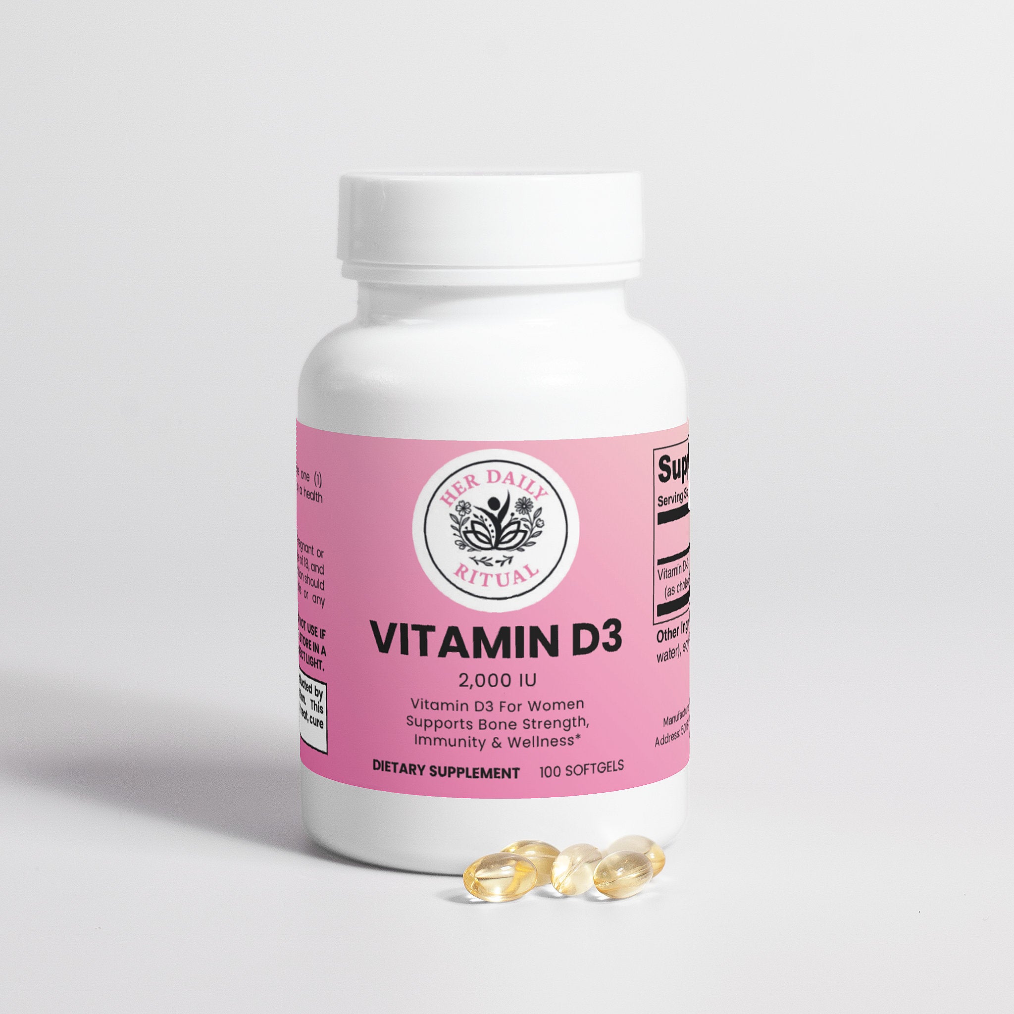 Her Daily Ritual Vitamin D3 – Bone, Teeth, Muscle & Energy Support
