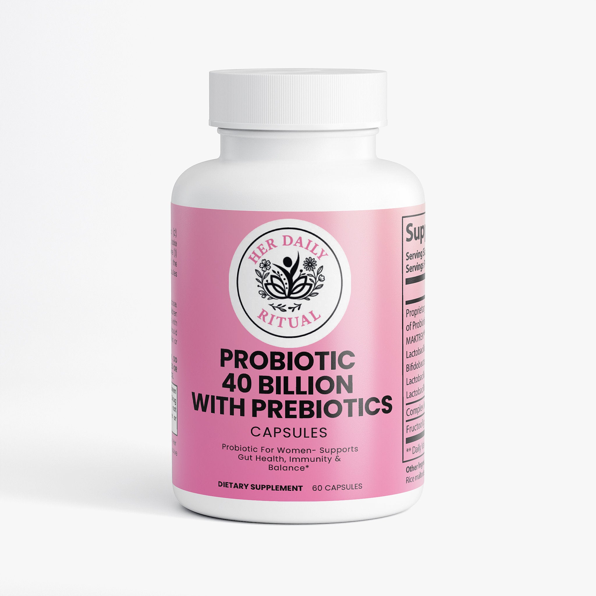 Her Daily Ritual Probiotic 40 Billion with Prebiotics – Gut Health & Digestive Support