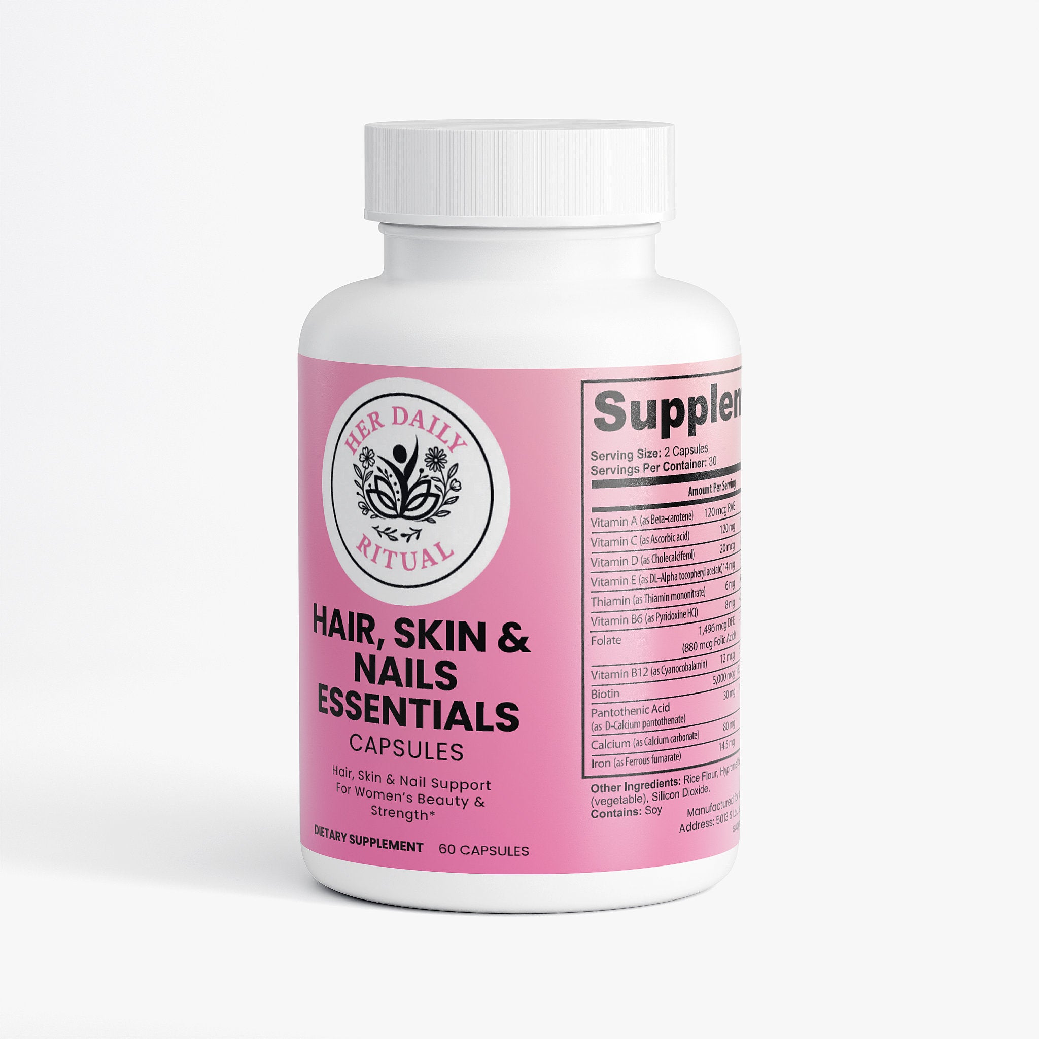 Her Daily Ritual Hair, Skin & Nails Essentials – Biotin, Vitamins & Herbal Blend for Natural Glow