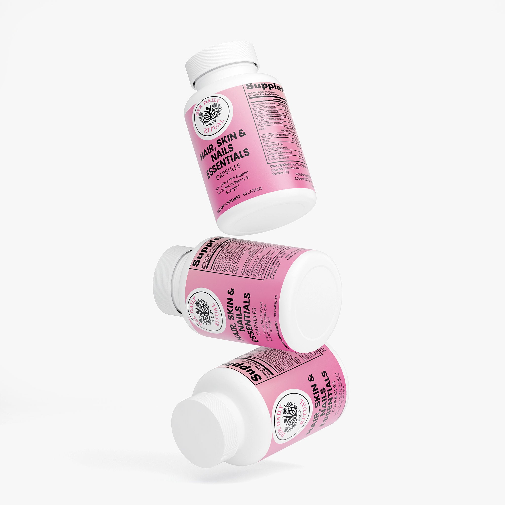 Her Daily Ritual Hair, Skin & Nails Essentials – Biotin, Vitamins & Herbal Blend for Natural Glow