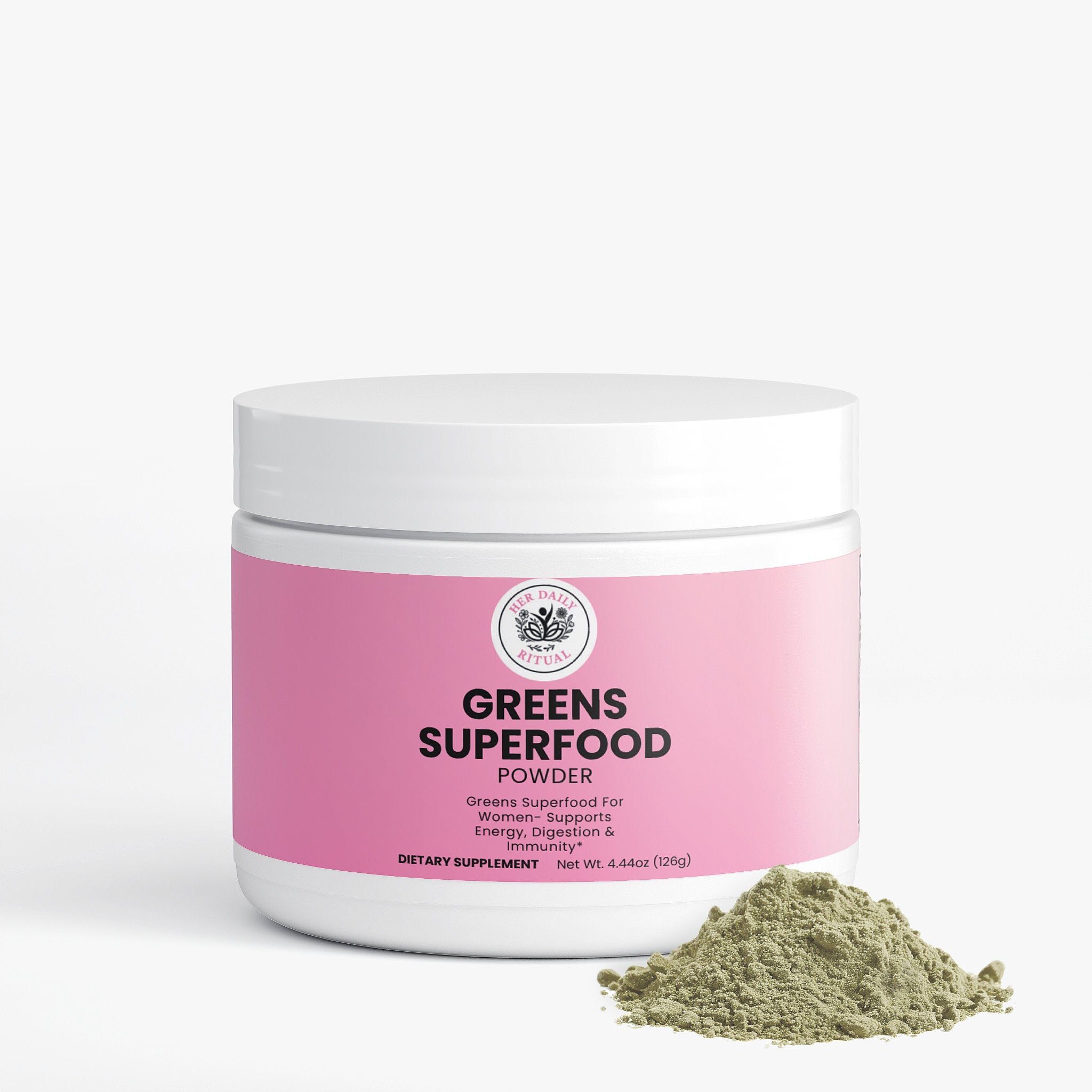 Her Daily Ritual Greens Powder – Superfood Blend with Spirulina, Barley Grass, Green Tea & Antioxidants