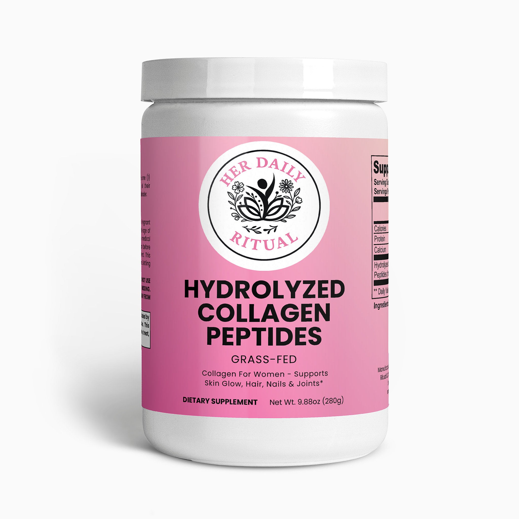 Her Daily Ritual Grass-Fed Collagen Peptides – Hydrolyzed Protein for Skin, Hair, Nails & Joints