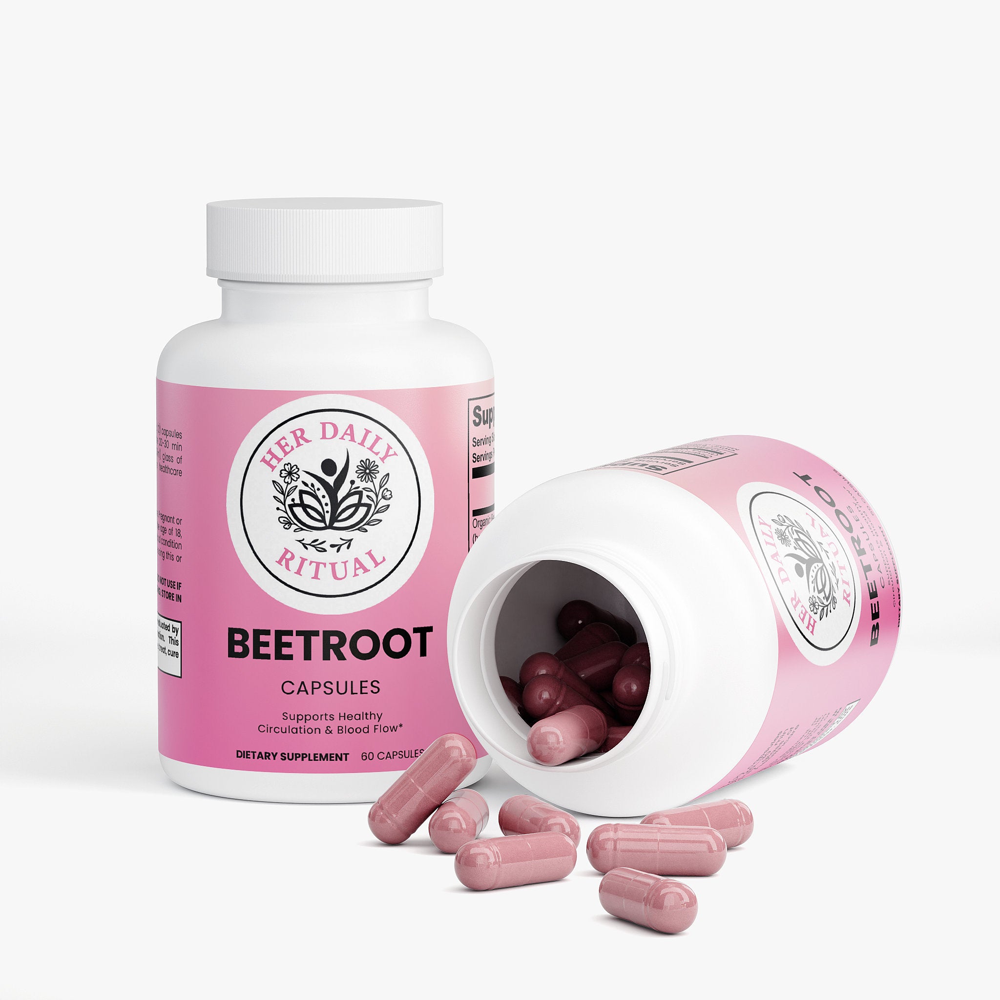 Her Daily Ritual Organic Beetroot Capsules – Nitric Oxide, Blood Pressure & Athletic Performance Support