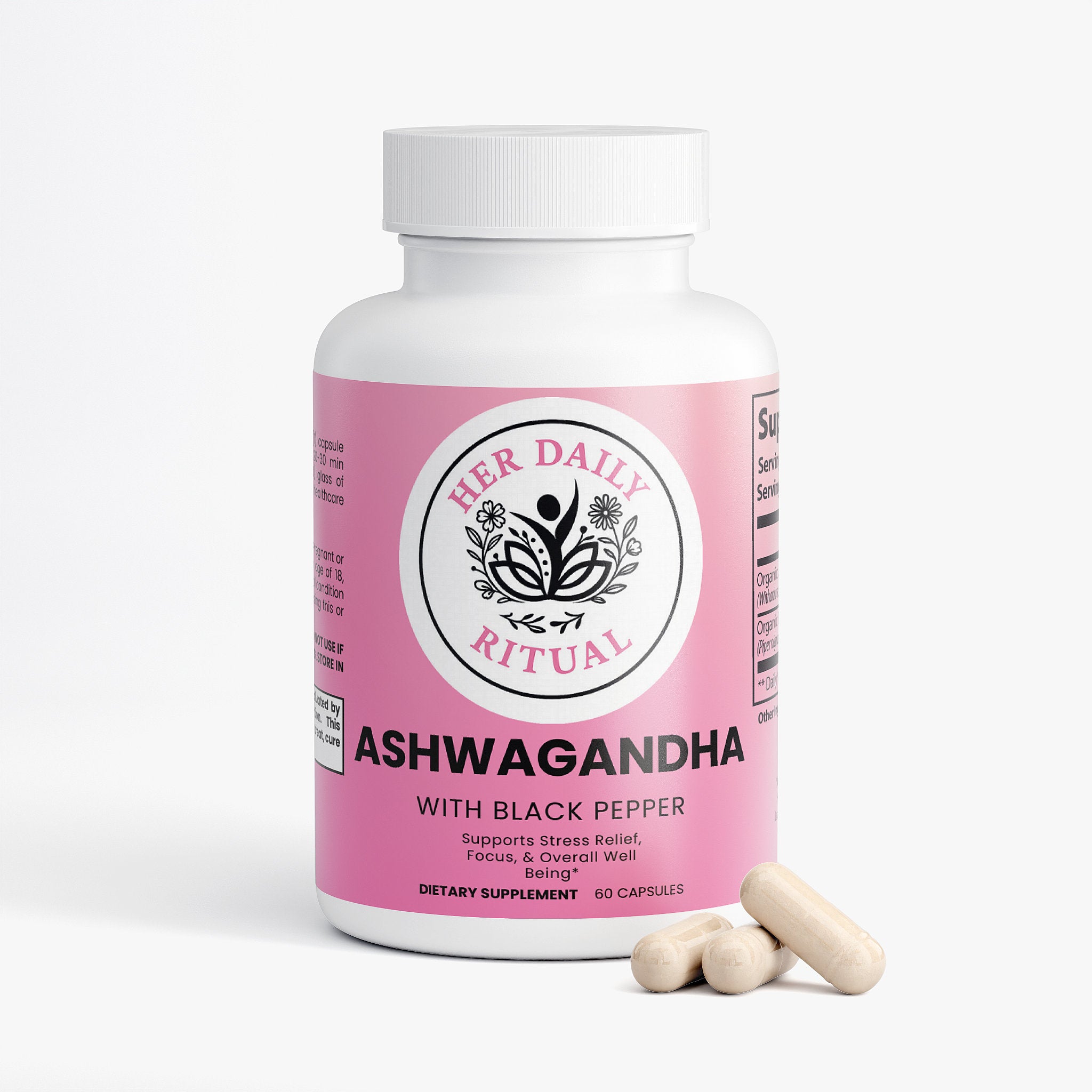 Her Daily Ritual Ashwagandha Capsules – Natural Stress Relief, Calm Energy & Focus Support