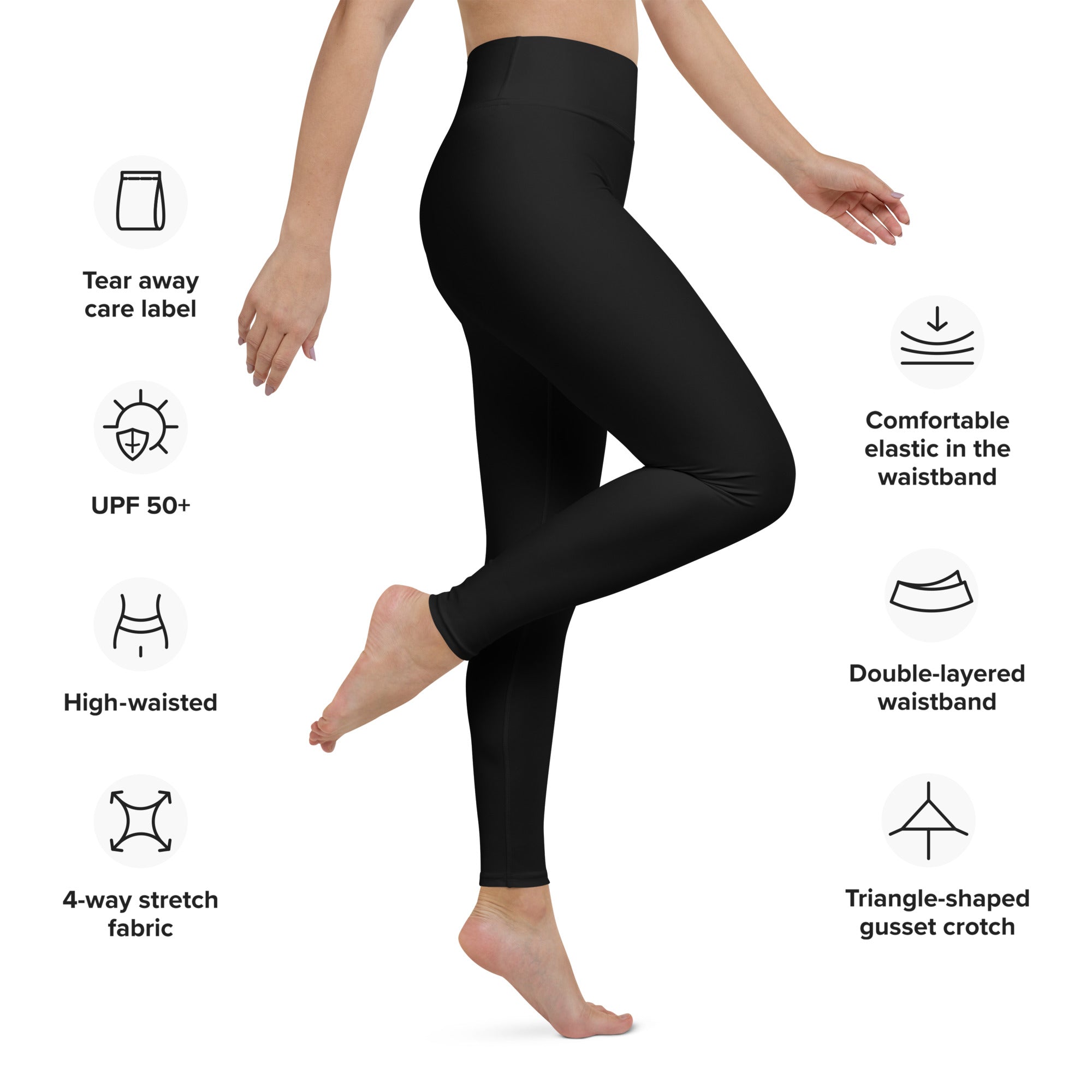 Her Daily Ritual™ Black High - Waist Yoga Leggings – Women’s Workout & Pilates Activewear - Her Daily Ritual