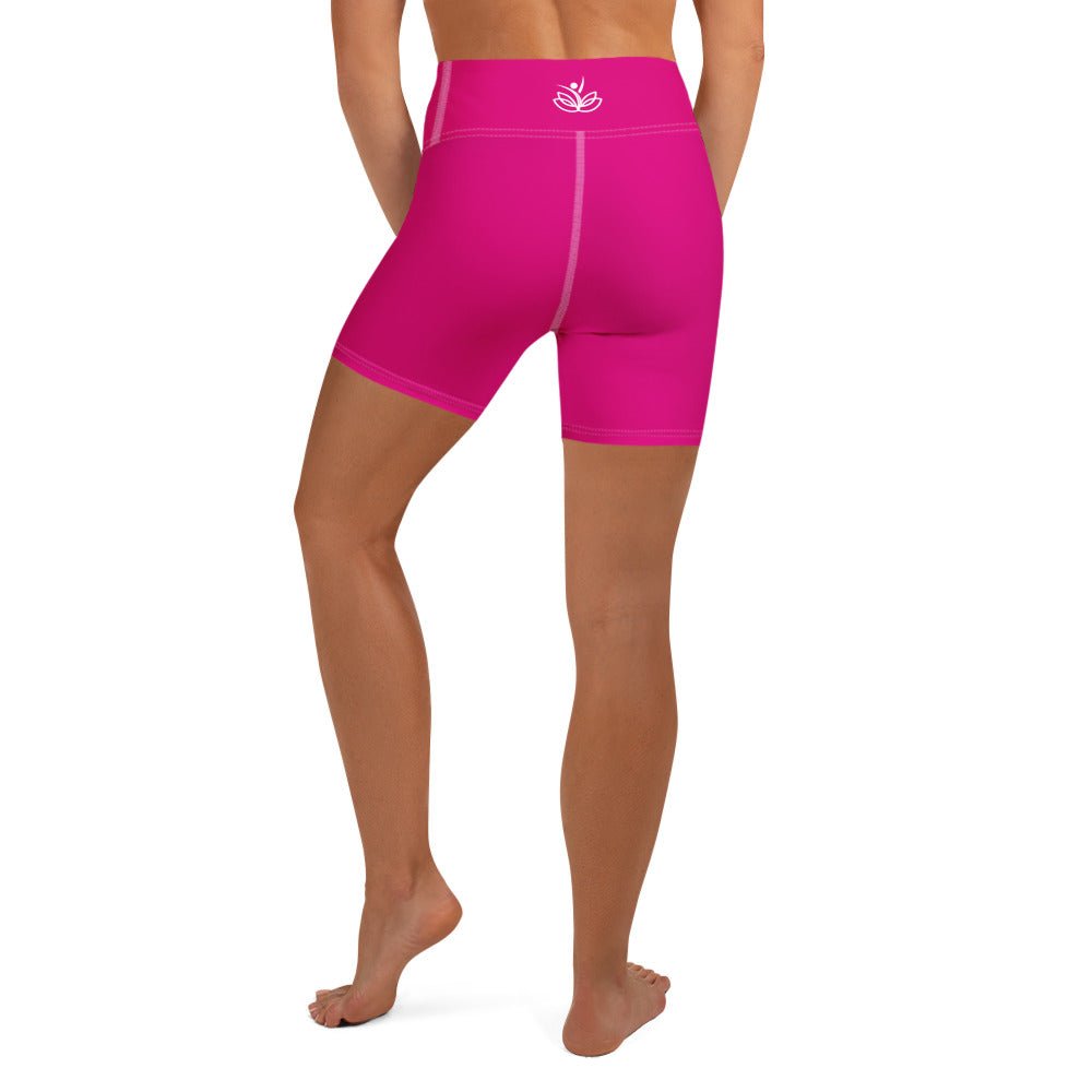 Her Daily Ritual™ High - Waist Pink Yoga Shorts – Women’s Workout & Pilates Activewear - Her Daily Ritual